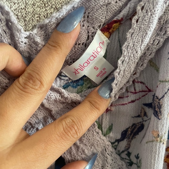 Xhilaration Purple,Blue and Orange Sleeveless‎ Halter Sundress - Picture 4 of 5